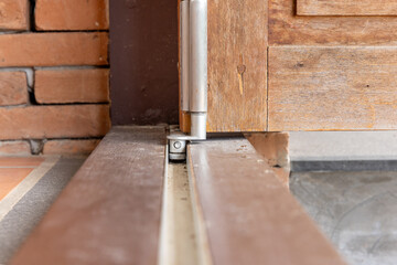 Dirty rail bottom  running bifold system is stuck.
