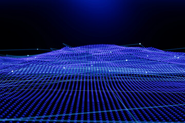 A blue background with a lot of dots