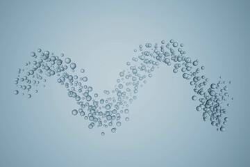 A blue background with a bunch of bubbles