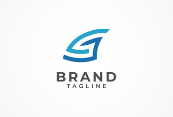 Letter S Logo, Iconic Letter S forms shark fins logo design, vector illustration