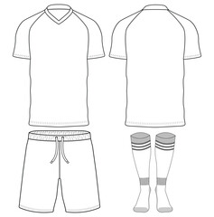 T-shirt jersey and shorts pant for template front and back VECTOR DESIGN	