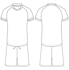 T-shirt jersey and shorts pant for template front and back VECTOR DESIGN	