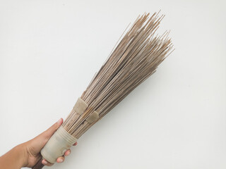 Traditional broom made of natural fibers