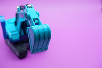 Close-Up of Toy Excavator Bucket for Digging