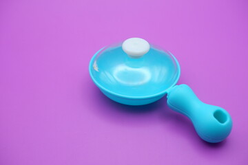 Toy Cookware Isolated on Colorful Background