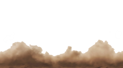 White shell on an abstract sky with wisps of blue smoke and light,   Isolated on white background, clipping path included, transparent png.