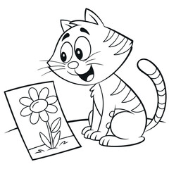 Cute Animal Coloring Book Pages – Black and White Outlines for Kids Ai-Generated
