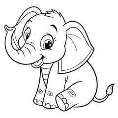 Cute Animal Coloring Book Pages – Black and White Outlines for Kids Ai-Generated
