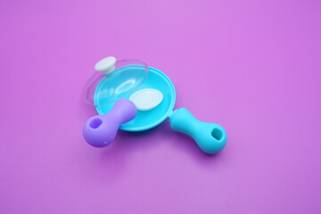 Plastic Toy Teflon and Spoon for Kids' Imaginative Play