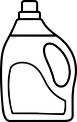 laundry detergent outline coloring book page line art vector illustration