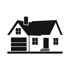 House silhouette logo, real estate symbol, real estate architecture vector, building icon, real estate design	