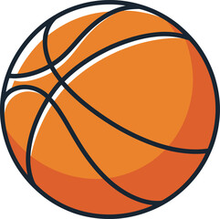 basketball ball clipart vector Illustration