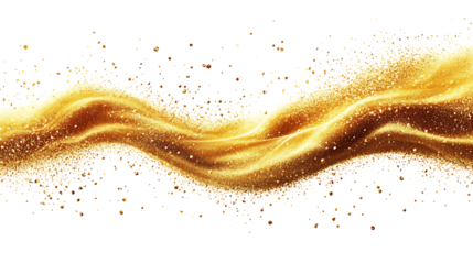 Abstract orange background with swirling liquid lines and artistic wave patterns,   Isolated on white background, clipping path included, transparent png.