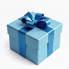 Stylish square gift boxes wrapped with satin bows