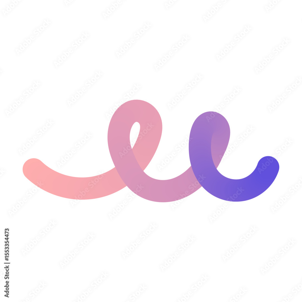 Poster abstract gradient wave pattern with wavy 3d shapes and geometric squiggles. modern doodle design wit