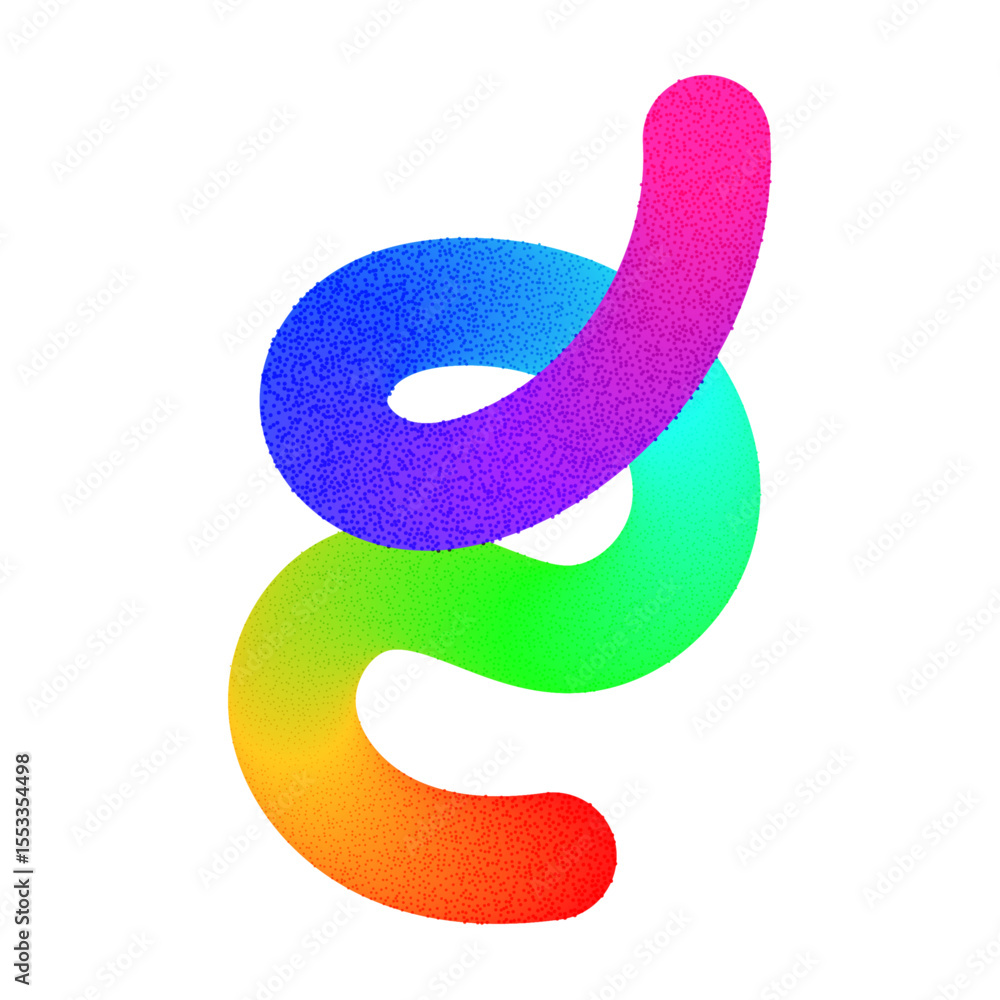 Aufkleber abstract wavy gradient background with colorful squiggle lines, neon ribbon shapes, fluid swirl patt