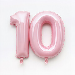 Chic pink foil number balloons perfect for birthdays, baby showers, and sweet milestone celebrations