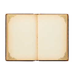 old open book isolated on white background 