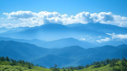 mountain landscape in the summer