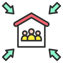 Community Center Icon Element For Design
