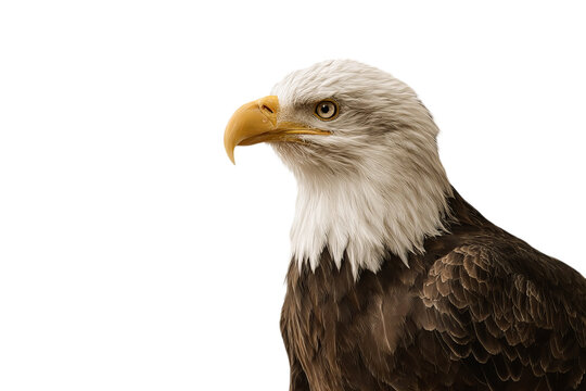 bald eagle isolated on white png - Powered by Adobe