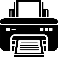 Modern Inkjet Printer with Paper Output Icon