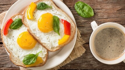 Fresh eggs and colorful vegetables arranged for a nutritious breakfast, celebrating wholesome morning meals