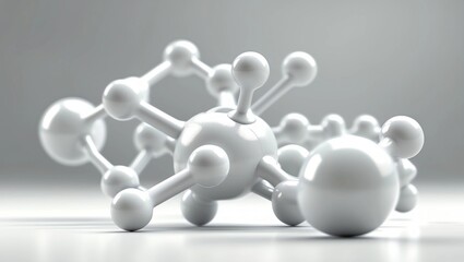 white molecule or atom 