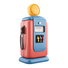 Red plastic toy train storage box icon on white isolated background