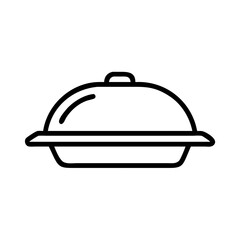 Fototapeta premium restaurant cloche isolated on white background