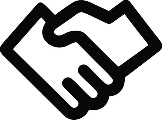 simple handshake icon graphic