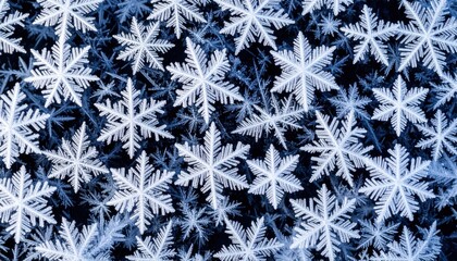 Close Up Snowflake Pattern On Dark Background