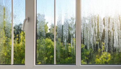 Rainy Day View Through A Window