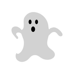 Obraz premium cute monster with emotions autumn holiday halloween spooky spirit flying ghost poster or banner