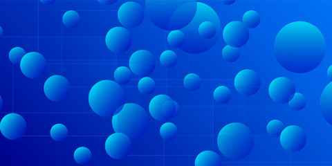 Glass morphism concept with blue sphere. presentation, sub or