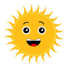 Yellow Sun Icon – Editable Vector for Forecast or Climate Apps