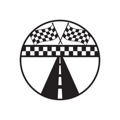motorcycle or car racing icon vector element