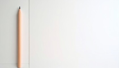 Simple Pencil On Blank White Paper