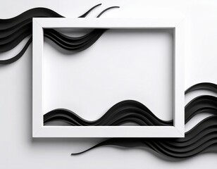 Abstract Black And White Frame Design