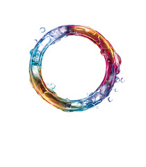 Featuring a glass ring with a white background