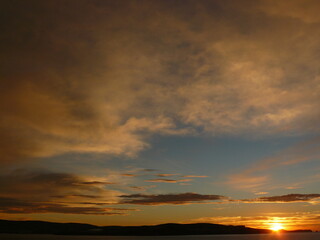 sunset over the sea