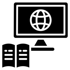 E-Learning Icon Element For Design