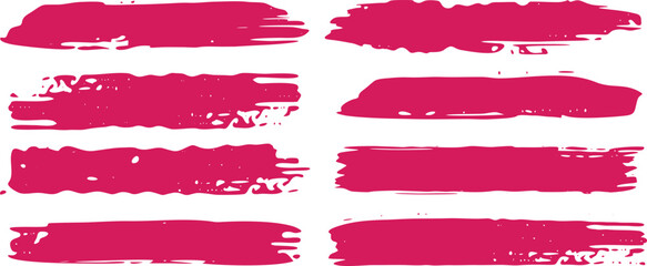 Set of Grunge Brush Strokes, Flat Paint Brush Thin Full Background High Detail Abstract Vector Background Set 