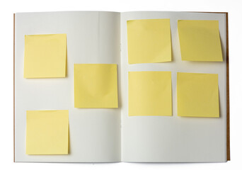 Fototapeta premium The Post-it notes for writing messages and sticking them on your notebook