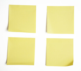 Obraz na płótnie Canvas The Post-it notes for writing messages isolate on white