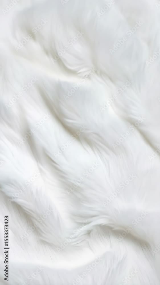 Poster soft white faux fur fabric texture with gentle movement and subtle highlights for luxurious backgrou