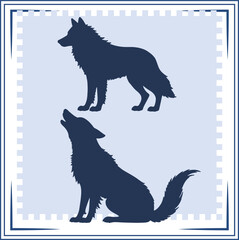 wolf silhouette wolf Icon wolf silhouette illustration