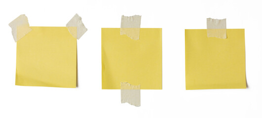 The Post-it notes for writing messages isolate on white © shirophoto