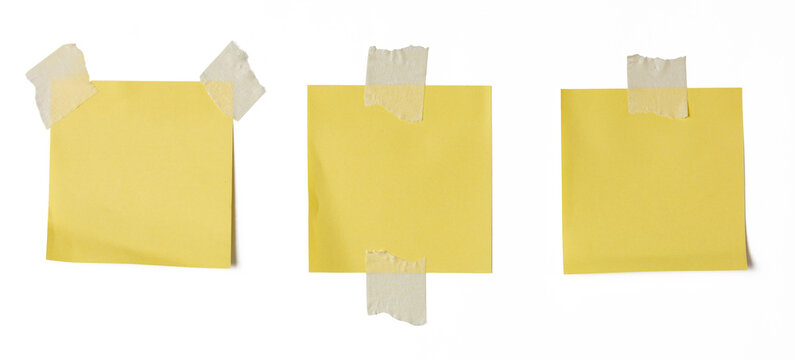 The Post-it notes for writing messages isolate on white