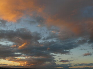 sunset in the clouds